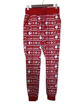 Hallmark Channel Women's Small Jogger Lounge Pajama Pants Pockets Red Christmas